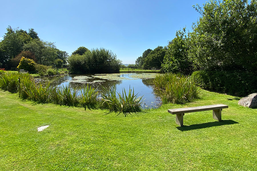 seat by the fishing lake
