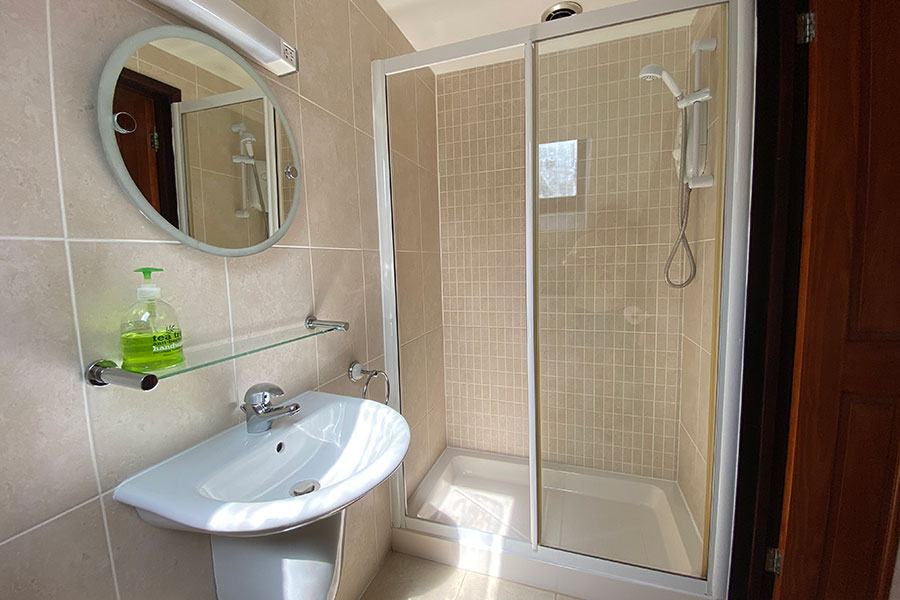 shower in bathroom